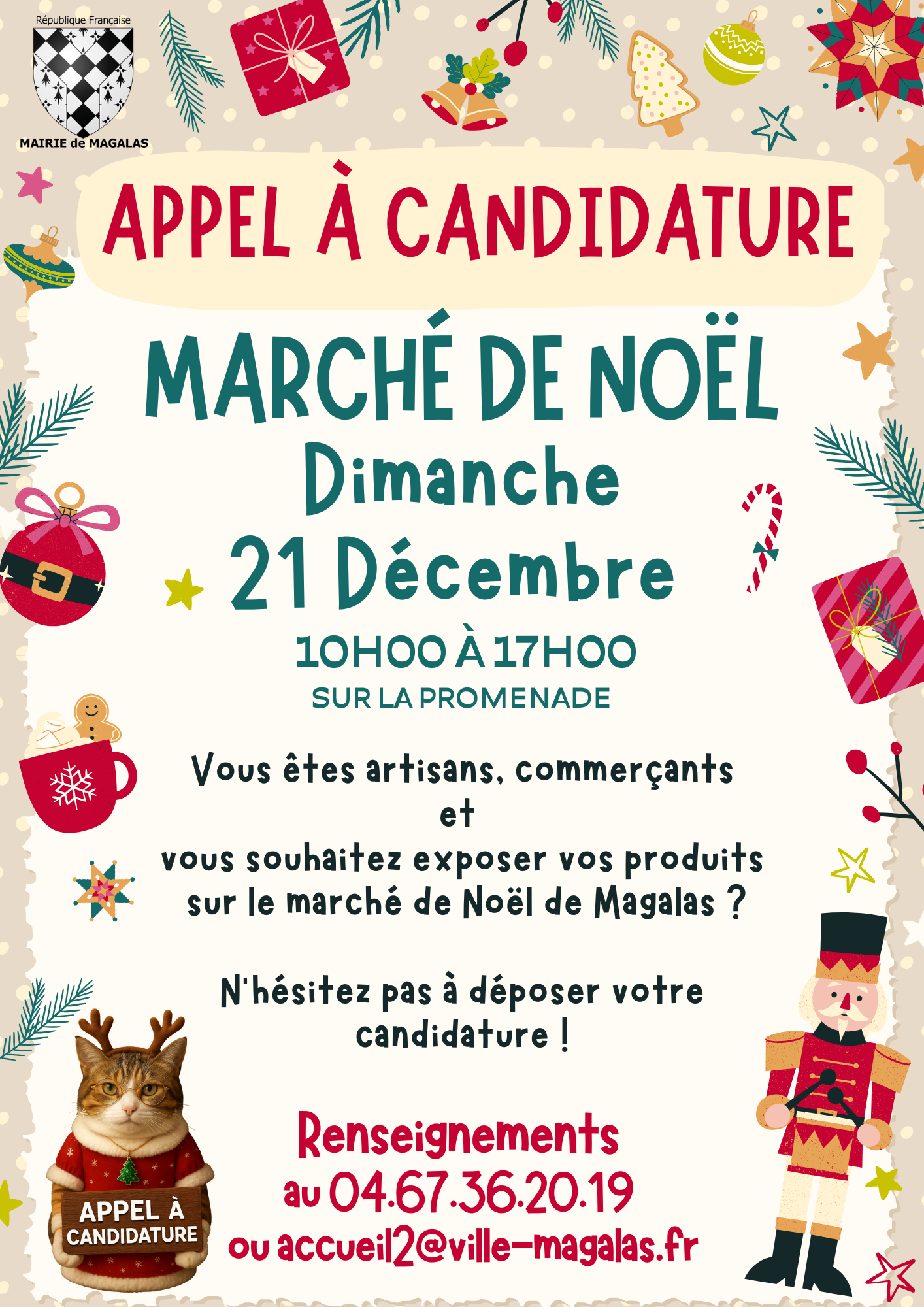 Lire la suite à propos de l’article APPEL À LA CANDIDATURE POUR LE MARCHÉ DE NOËL